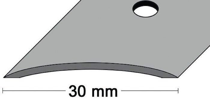 Immagine prodotto PG Binario per moquette larghezza 30 mm lunghezza 1000 mm acciaio inox opaco forato al centro