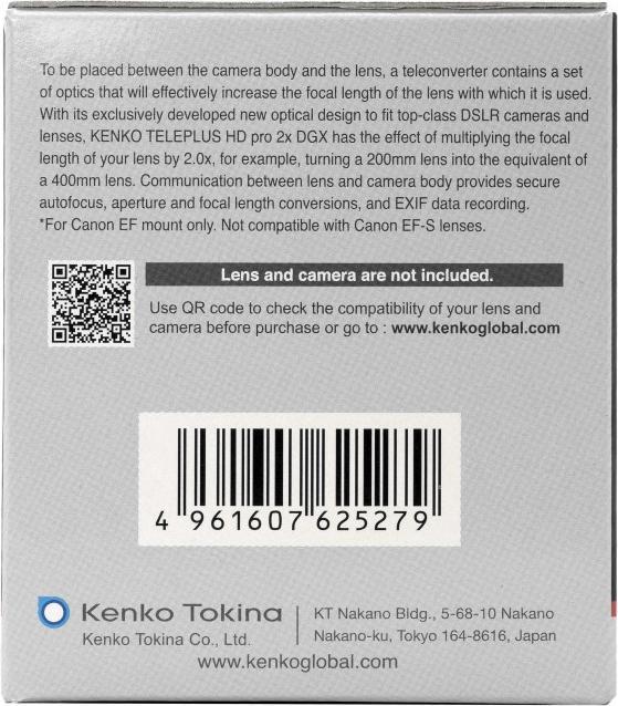 Image du produit Kenko Teleplus HDpro 2,0x C-EF DGX (Téléconvertisseur, Canon EF)