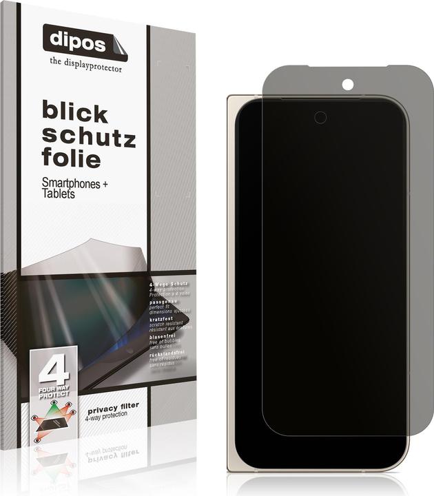 Actual product image Dipos Privacy Screen Protector 4-Way Privacy-Filter (1 Piece, Google Pixel 9 Pro Fold)