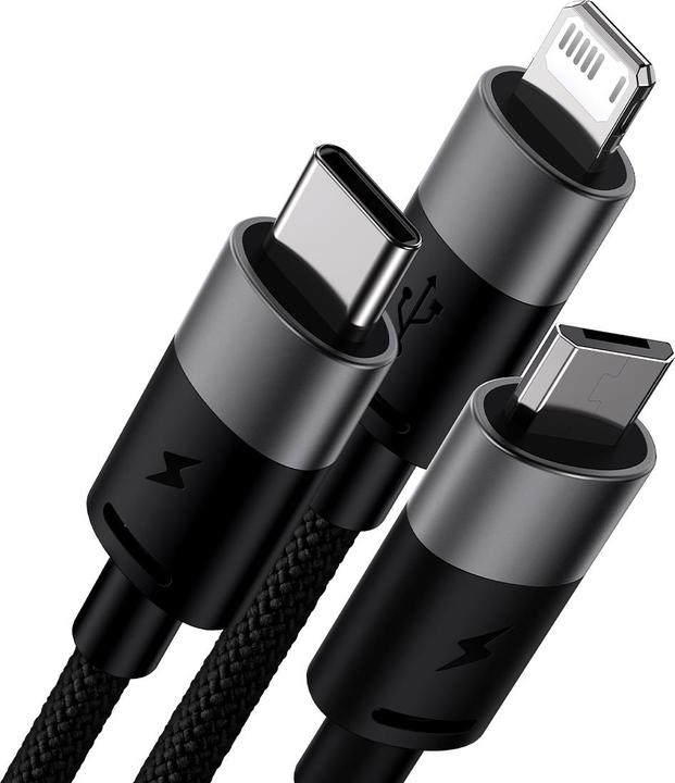 Produktbild Baseus 3in1 Ladekabel (1.20 m, USB 3.2 Gen 1)