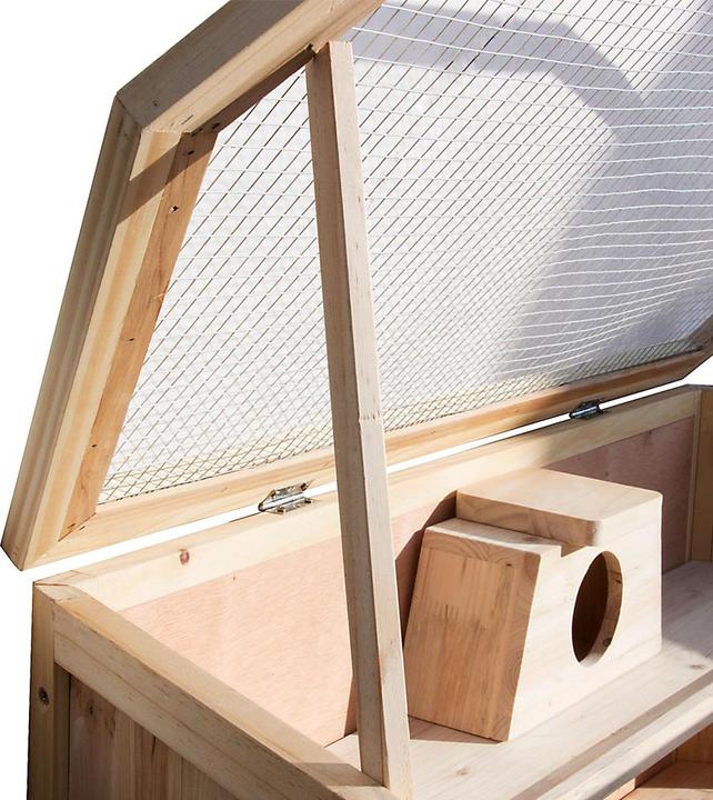Produktbild Wiltec XXL Nagerkäfig 1150x600x580mm Holz Kleintierhaus Hamsterkäfig Mäusekäfig