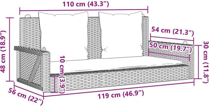 Produktbild VidaXL 10-tlg. Garten-Lounge-Set mit Kissen