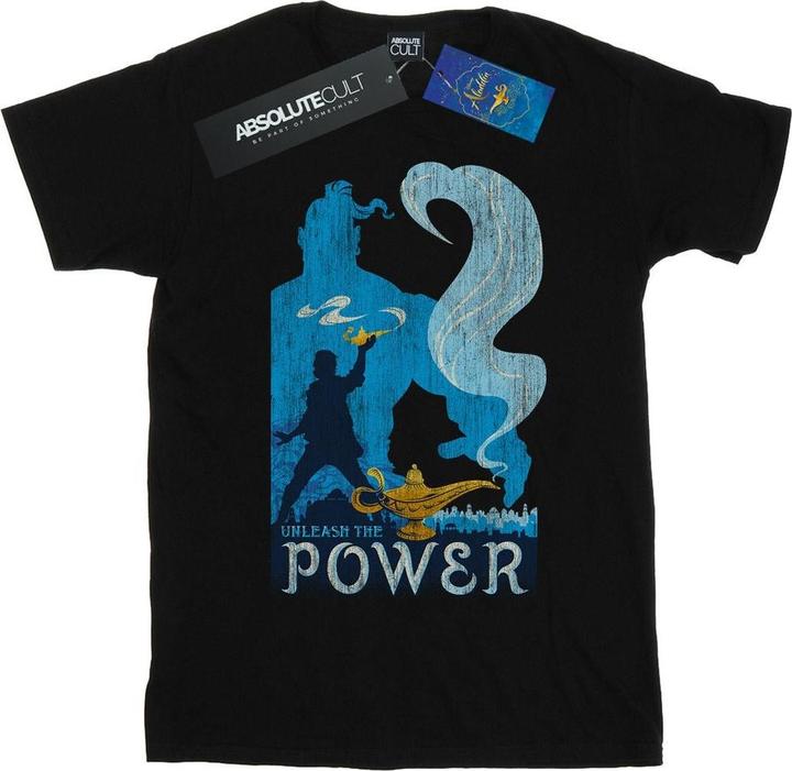 Actual product image Disney Womens/Ladies Aladdin Movie Unleash The Power Cotton Boyfriend T-Shirt (M)