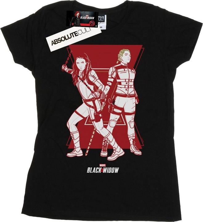 Schwarze Witwe Film Schwestern Silhouette Baumwolle TShirt