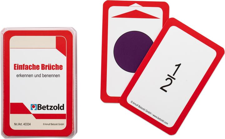 Actual product image Betzold Recognize & Name Simple Fractions - Magic Cylinder Card Set (German)