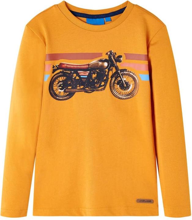 VidaXL Kinder-Langarmshirt Ocker 92,Material: 100 % Baumwolle,Farbe (92)