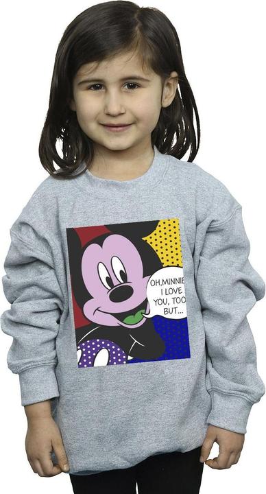 Actual product image Disney Girls Mickey Mouse Oh Minnie Pop Art Sweatshirt (116)