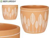 Produktbild Ibergarden Terrakotta-Topf Blätter rund 17x15 (17.50 cm)