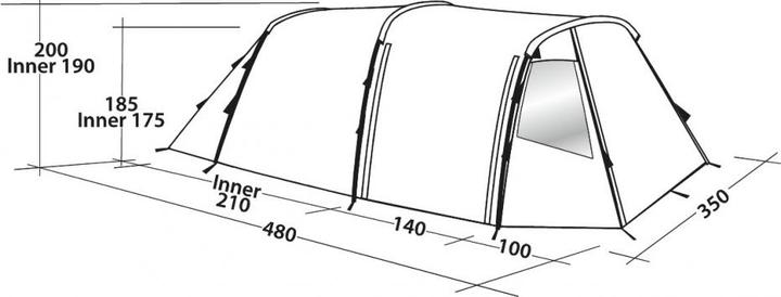 Produktbild Easy Camp Huntsville 600 Tunnelzelt (Tunnelzelt, 12.90 kg, 6 Personen)