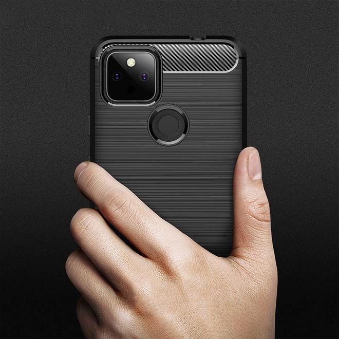 Actual product image MU Style Carbon Fiber TPU Softcase Series (Google Pixel 5a)