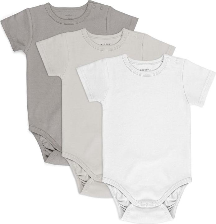 Produktbild La Loona LaLoona Baby-Bodys & Wickelbodys Baby Body Kurzarm OEKO-TEX® 3er Pack - Natur - (80)
