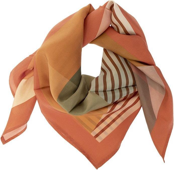 Actual product image Changemaker Seidenfoulard Multiverse 100%Seide 90x90cm pfirsich/orange/gr