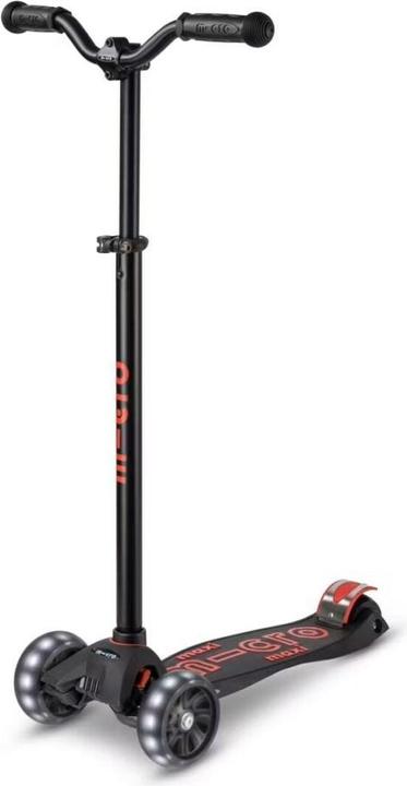 Actual product image Micro Kids kickboard Maxi Deluxe Pro LED (black red)