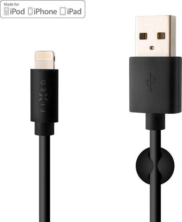 Produktbild Fixed USB-Kabel USB-A - Lightning 1m Schwarz (FIXD-UL-BK) (1 m, USB 2.0)