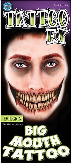 Image du produit Chaks Tatouage sourire geant, malfaisant