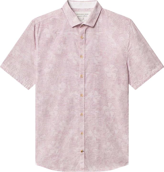 Colours & Sons Kurzarmhemd Shirt-Jacquard Flowers