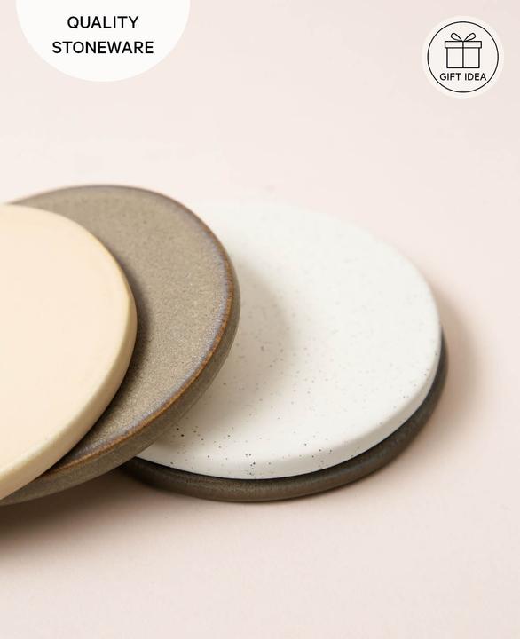Actual product image Esmée Set of 4 Ceramic Coasters (4 x, Glass coaster)