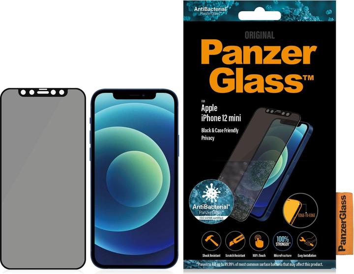 PanzerGlass Privacy (1 Stück, Apple iPhone 12 mini)