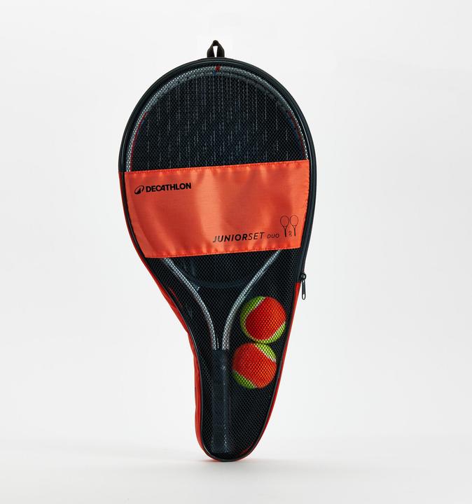 Actual product image Decathlon Tennis set kids - Essential Jr 21 inch, 2 rackets, 2 balls, 1 cover (575 g)