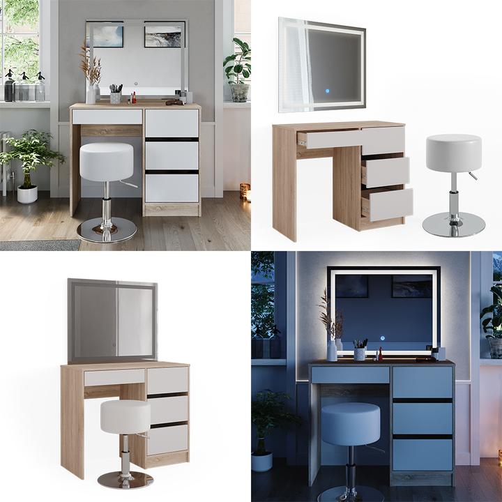 Produktbild Vicco Sherry mit Hocker und Beleuchtung (90 x 75 x 40 cm)