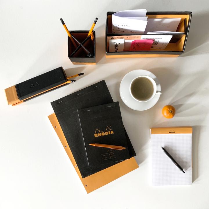 Actual product image Rhodia Blocks stapled 80g Basics (A4, Checked, Soft cover)