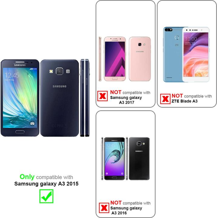 Produktbild Cadorabo Book mit Standfunktion Cover (Samsung Galaxy A3)