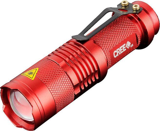 Actual product image JTI LED torch CREE Ultrafire - Red (13.40 cm, 300 lm)