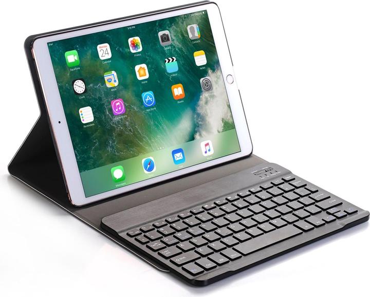 Produktbild Lobwerk 2in1 Keyboard Cover für Apple iPad 10.2 2019/2020/2021 7 Generation mit Standfunktion Tastatur Gold (iPad 10.2 2019)