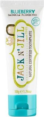 Actual product image Jack N' Jill Kids Natural Toothpaste Helps Soothe Gums and Fight Tooth Decay Blueberry Flavour 2 x 50g Mint