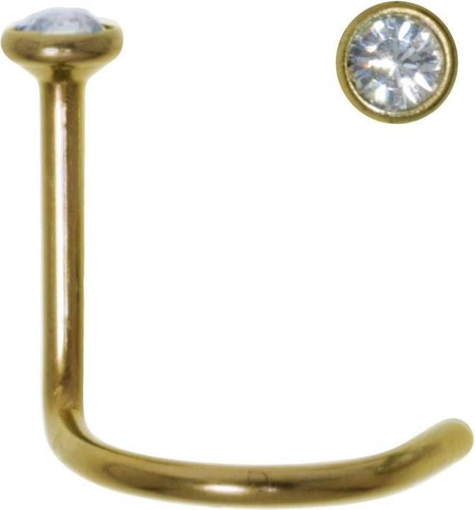 Bijouteria Nasenpiercing (Kristall, Titan)