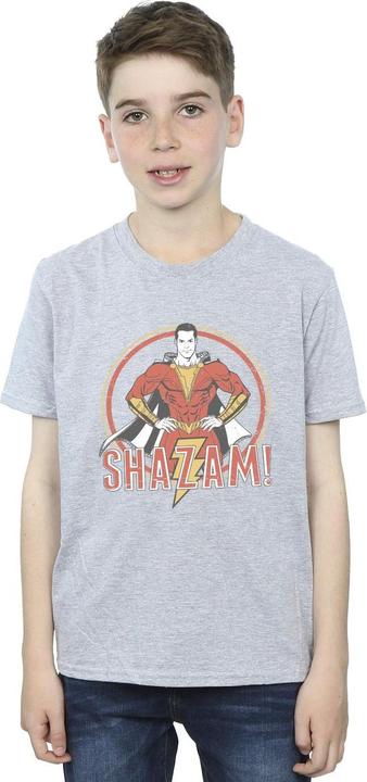 Actual product image Boys Shazam Retro Circle Distressed T-Shirt (104)