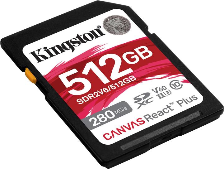 Produktbild Kingston Canvas React Plus (512 GB, SDXC, U3, UHS-II)