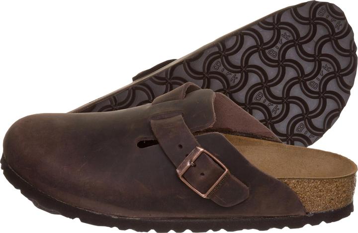 Birkenstock Nubuck de Boston huilé en cuir Étroit