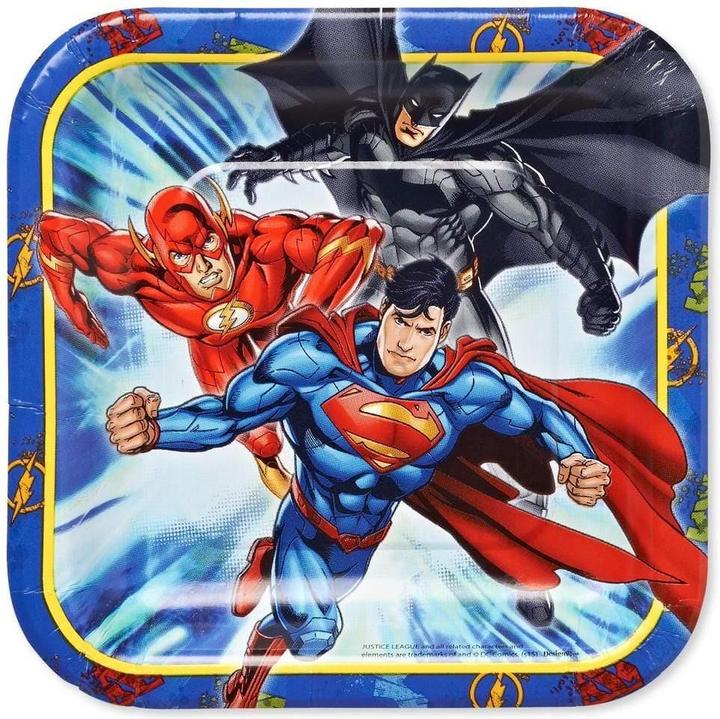 Image du produit Justice League Assiettes de fête en papier (lot de 8)