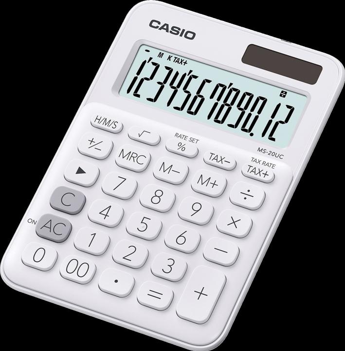 Produktbild Casio MS-20UC-WE Taschenrechner Desktop Einfacher Taschenrechner (Solarzellen, Batterien)
