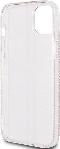 Immagine prodotto Guess GUHCP15SH4PSEGP Custodia rigida per iPhone 15 / 14 / 13 6.1" różowy/rosa IML 4G Gold Stripe (Apple iPhone 14, Apple iPhone 13, Apple iPhone 15)