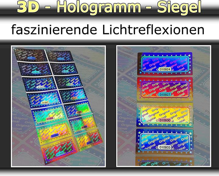 Produktbild Atairs 3D Hologramm Original-Siegel mit Seriennummer