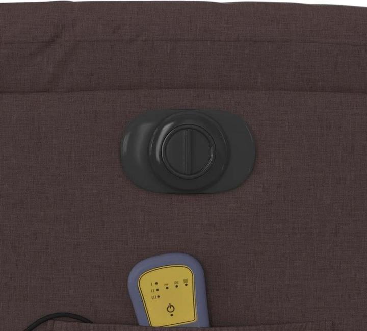 Actual product image VidaXL Massage chair electric dark brown fabric
