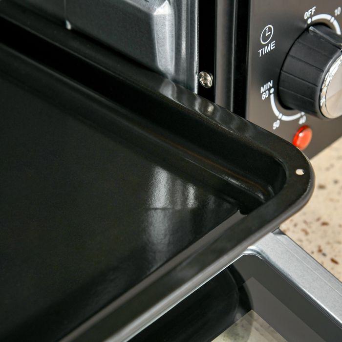 Produktbild Swisshandel24 Minibackofen 21L mit 1 Drahtgestell und 1 Backblech 3 Kochmodi 100°C-230°C 1400W Metall Edelstahl Gl