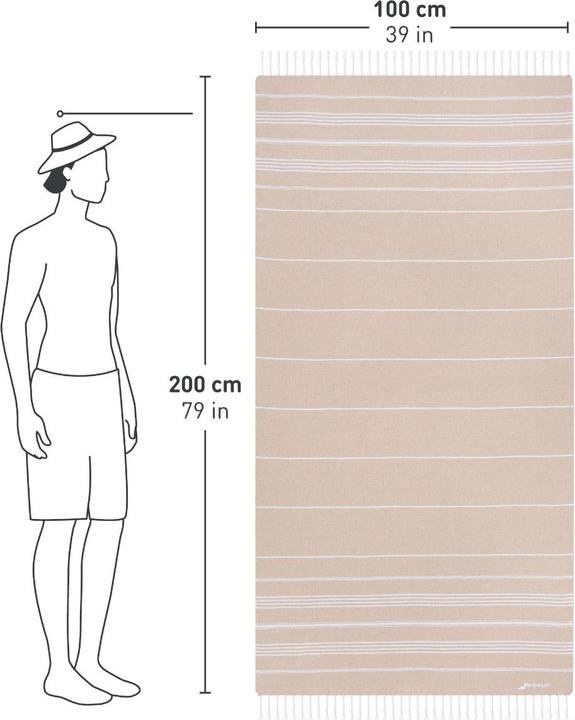 Actual product image Fit-Flip Hamamtuch Baumwolle Recycelt 100x200cm (200 x 100 cm)