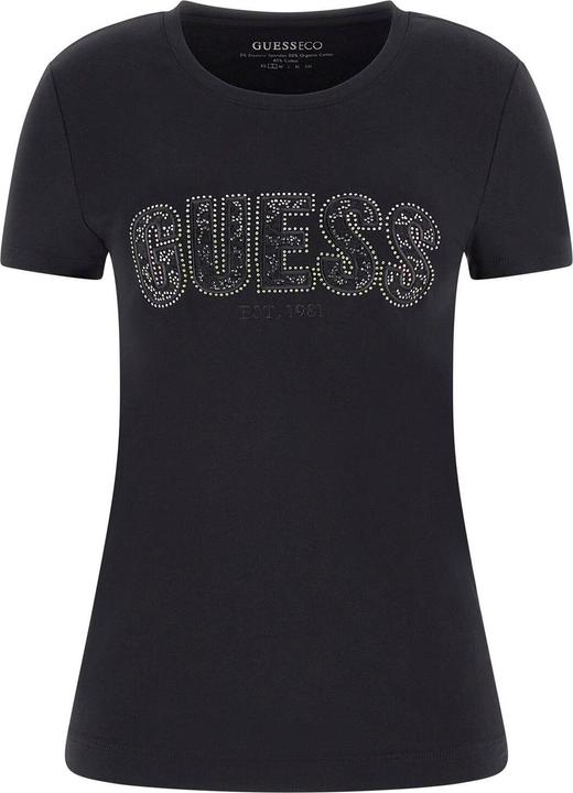 Produktbild Guess Damen T-Shirt mit Rundhalsausschnitt aus Spitze (XL)