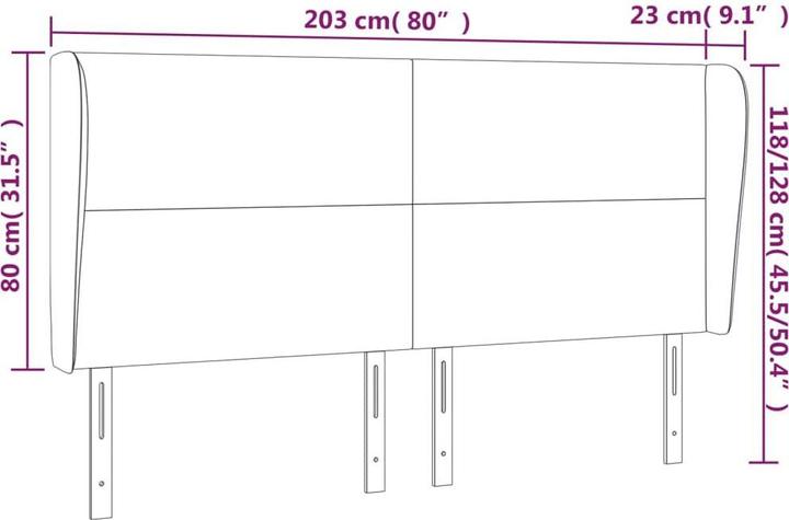 Image du produit VidaXL Franya (203 x 23 x 128 cm)