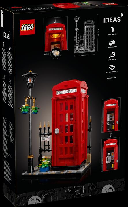 Immagine prodotto LEGO Cabina telefonica rossa di Londra (21347, LEGO Ideas, Set LEGO rari)