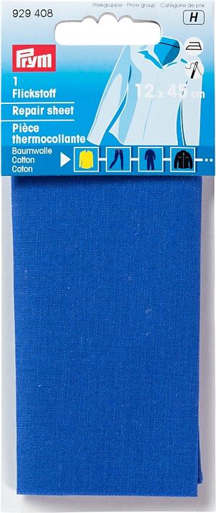 Image du produit Prym Tissu à raccommoder, bleu moyen 12 x 45 cm, carte, thermocollant, 100 % CO (1 x)