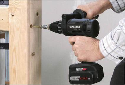 Actual product image Panasonic Cordless drill 18V with handle incl. 2x5.0Ahund charger in Systainer (Rechargeable battery operated)