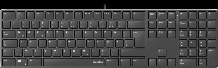Actual product image Speedlink Keyboard RIVA Slim Metal Scissor, black retail (DE, Cable)