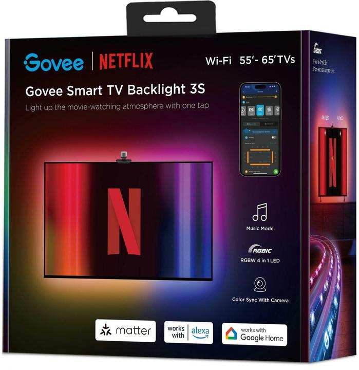 Produktbild Govee Envisual TV Backlight (Warmweiss, RGBIC, 360 cm, Indoor)