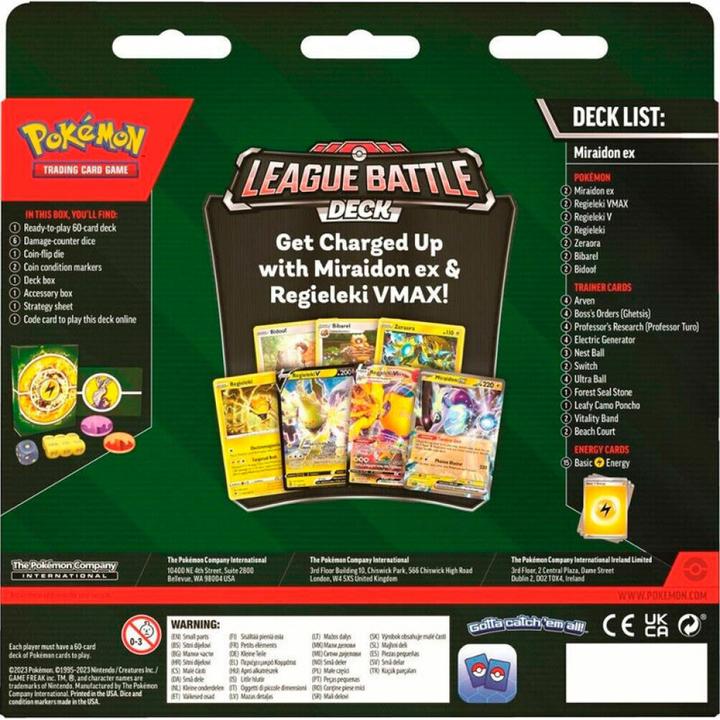 Actual product image Pokémon JCC : Deck Combat de Ligue Miraidon-ex (English, Deck)