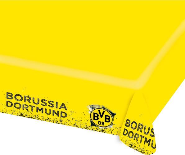 Magni 9908530 - Tablecloth BVB, size 120 x 180 cm, made of paper, Borussia Dortmund, tablecloth, decor (120 x 180 cm)