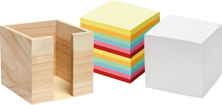 Actual product image VBS Note box with notepad, note holder notepad, organise your desk with a notepad.